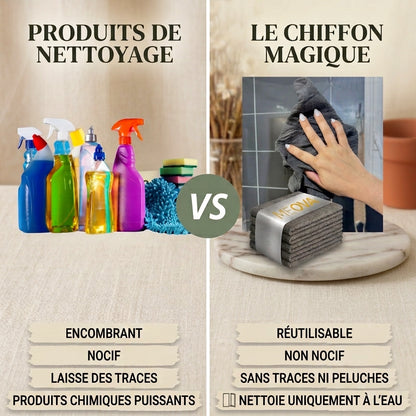 Chiffon Microfibre MEOVA™ — Finition Zéro Trace