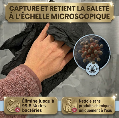 Chiffon Microfibre MEOVA™ — Finition Zéro Trace